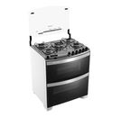 Fogão 5 Bocas Brastemp Piso Ative! Flat Top Duplo Forno - BF275AB