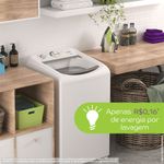 Maquina-de-lavar-em-uma-lavanderia-decorada