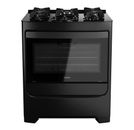 Fogão Consul 5 Bocas Preto com Mesa de Vidro, Chama Dupla Especial e Grades Individuais de Ferro Fundido - CFS5VAE