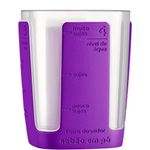 Recipiente-transparente-com-detalhes-em-roxo-para-medir-quantidade-de-sabao