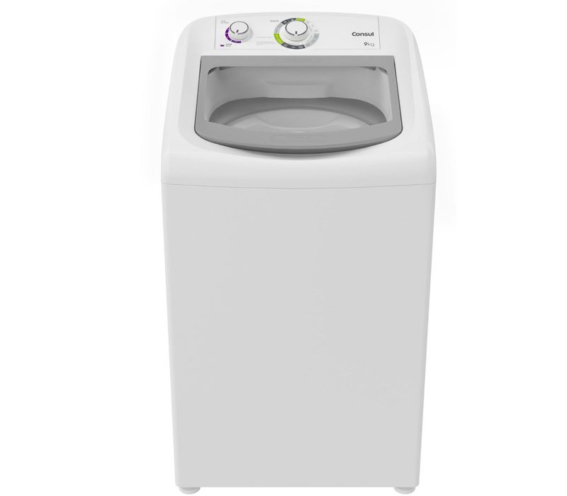 Maquina-de-lavar-roupas-com-tampa-superior-na-cor-branco-posicionada-de-frente