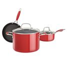 Conjunto de Panelas de Alumínio Esmaltado 3 Peças - Empire Red