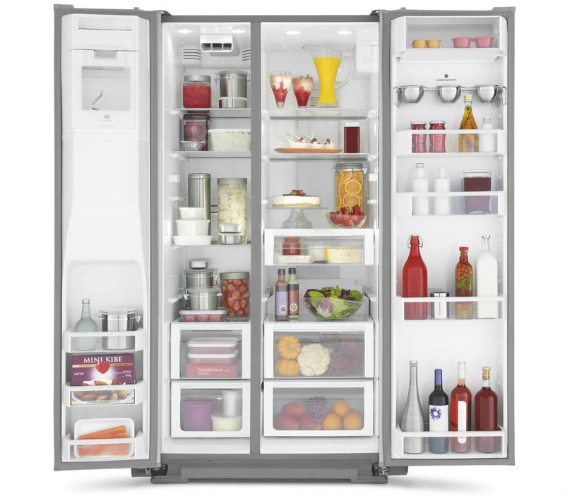 Geladeira-Frost-Free-Inox-596-Litros-Brastemp-Gourmand-Side-By-Side---Geladeira-Frost-Free-Inox-BRS80AR