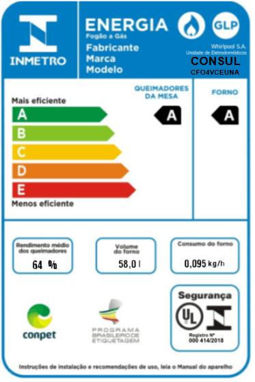 Consul_Fogao_CFO4VCE_Selo_Conpet_BiVolt
