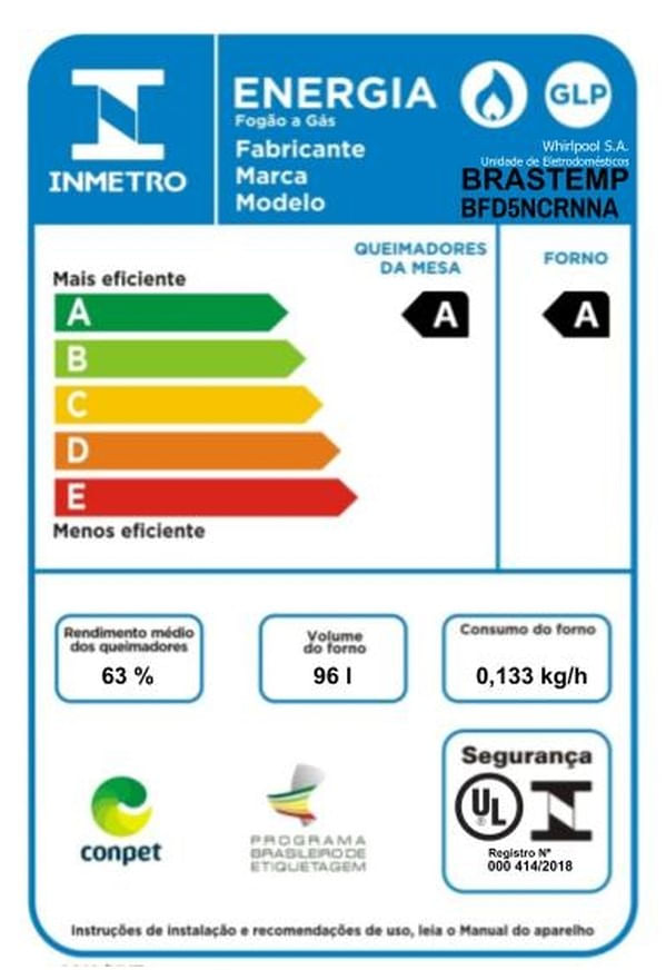 Brastemp_Fogao_BFD5NCR_Selo_Inmetro
