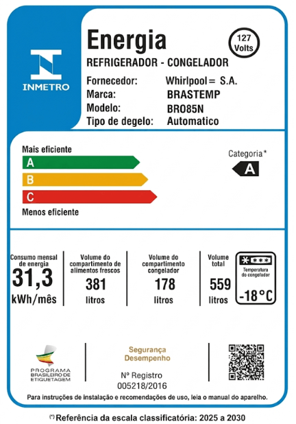 Brastemp_Geladeira_BRO85NK_Selo_Inmetro_110V